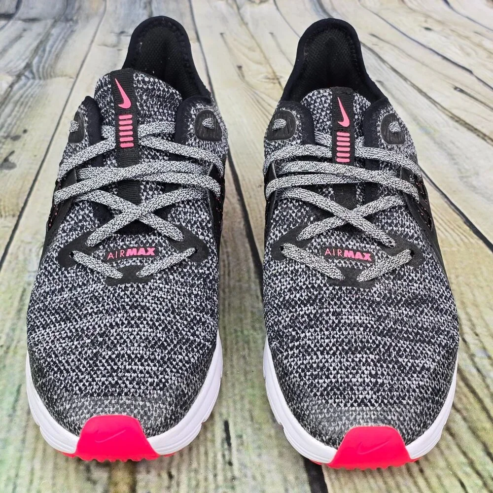 Nike Air Max Sequent 3 Sneakers Girls 6.5Y Black Pink Running Shoes 922885-001 - Picture 6 of 9